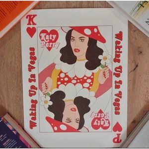Katy Perry Limited Ed Screen  Print Lithograph Vegas Residency Poster 12 x 16